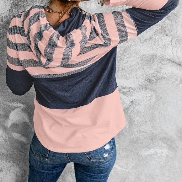 💜 New Pink Color Block Top - Picture 3 of 4